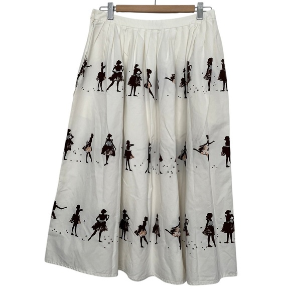 Moschino Cheap and Chic Silhouette Carrousel Print Skirt - Picture 1 of 5